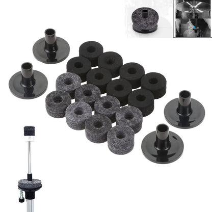 10 Pcs/Set Cymbal Stand 25Mm Felt Washer with Cymbal Sleeves for Drum Stand Practical Percussion Instruments Musical Accessories