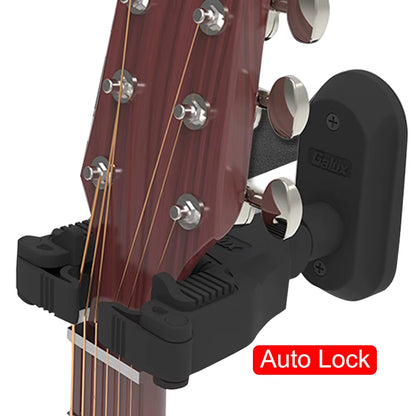 Electric Guitar Wall Mount Holder Guitar Holder Keeper Hook Stand Auto Lock System for Acoustic Guitar Bass