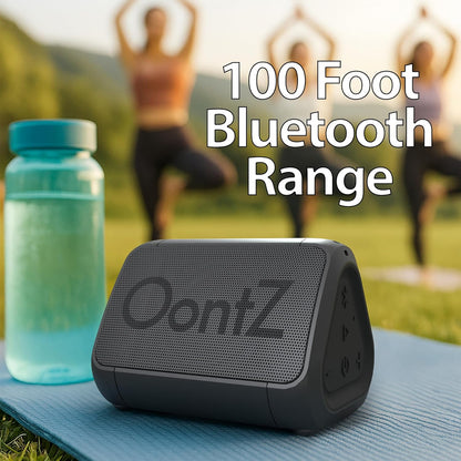 Oontz Solo Portable Bluetooth Speaker - Ultra Portable, 14 Hours of Playtime, 100Ft Wireless Range, Waterproof, Budget-Friendly Speaker for Travel, Outdoor or Home, Great Gift (Black)