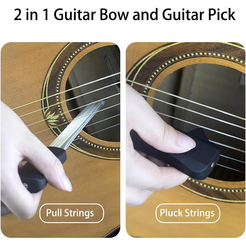 Acoustic Guitar Bow Picasso Bow Acoustic Guitar Built-In Pick 21.5Cm Comfortable Handle Horse Hair Guitar Bow Guitar Accessories