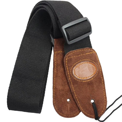 Cowhide Head Cotton Guitar Strap Electric Guitar Folk Guitar Acoustic Guitar Universal Guitar Strap
