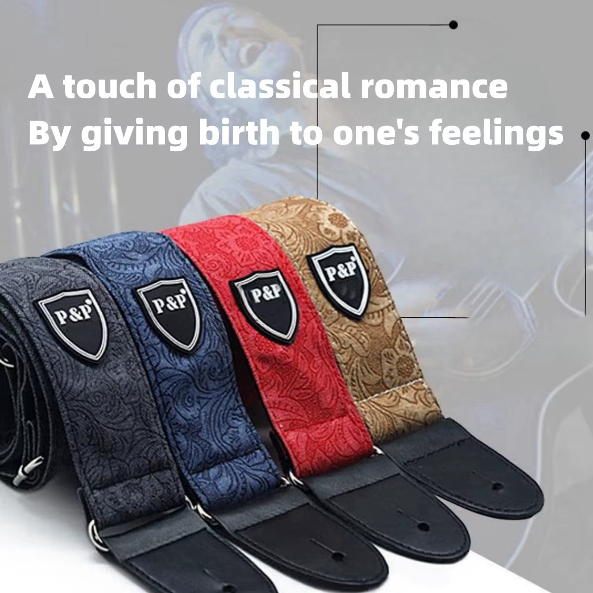 Guitar Strap Adjustable Widening Thickening Denim Cotton Guitar Belts for Electric Guitar Bass Ukulele Guitar Accessories