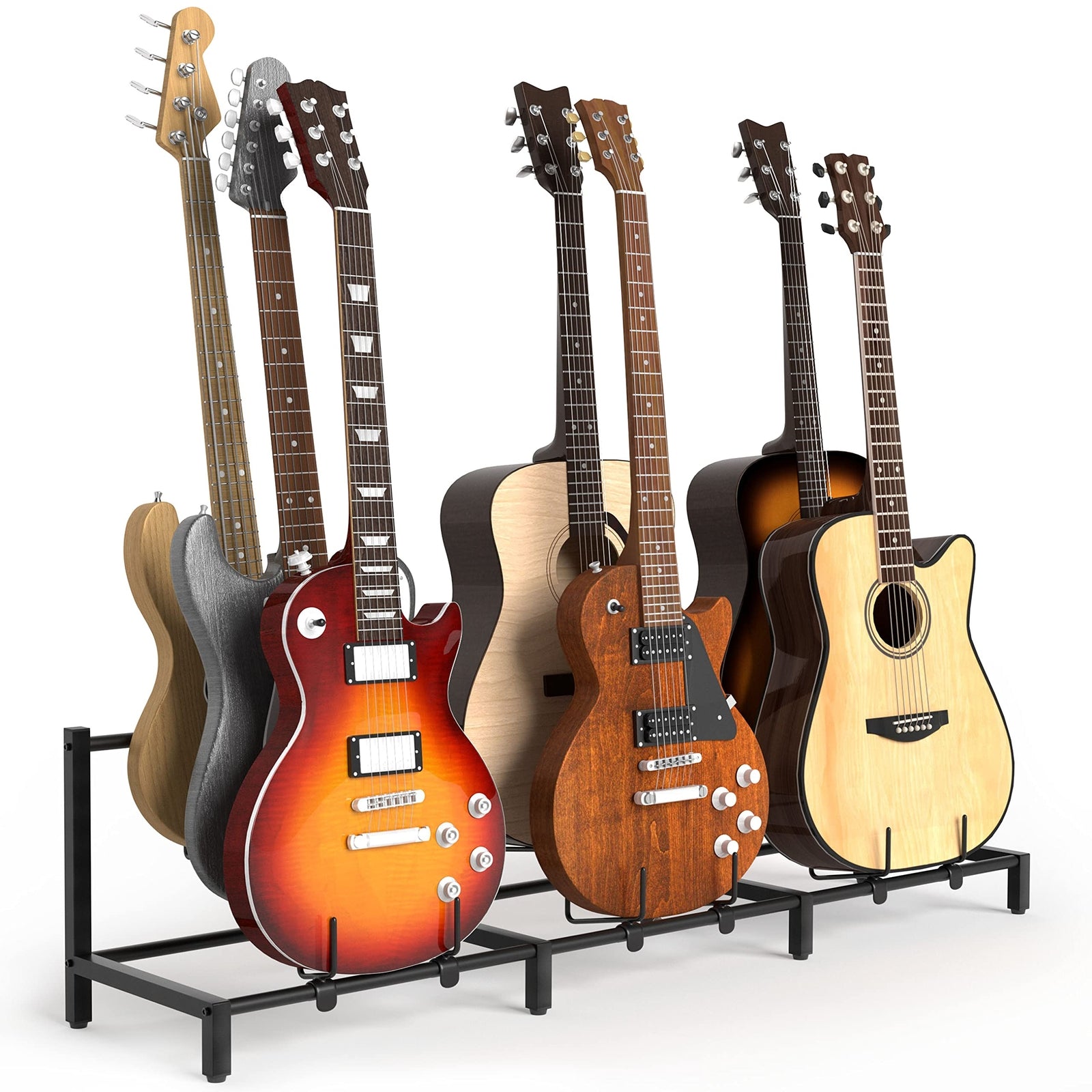 Guitar Stand 7-Holder for Acoustic Electric Bass Rack Adjustable for Multiple