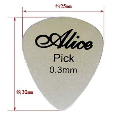 5Pcs10Pcs Metal Guitar Pick 0.3Mm Thin Durable Silver Color Professional Bass Ukelele Guitar Picks Guitar Amplifier Bass Guitar