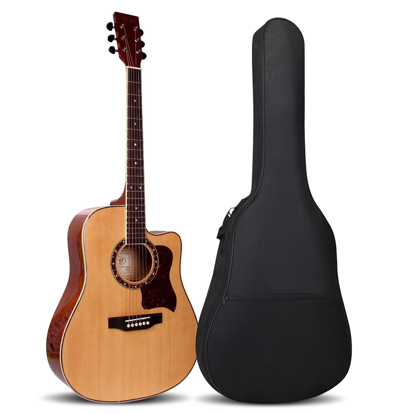 Guitar Bag,  40-41" Acoustic Guitar Bag, Waterproof Guitar Case with Dual Adjustable Shoulder Strap, Guitar Dust Cover, Soft Guitar Backpack Case, Black