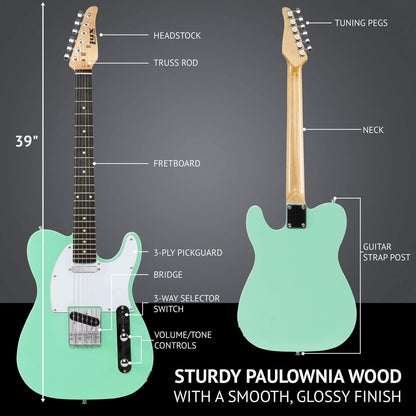 Telecaster Solid Electric Guitar - Standard Size, High-Quality Electric Guitar