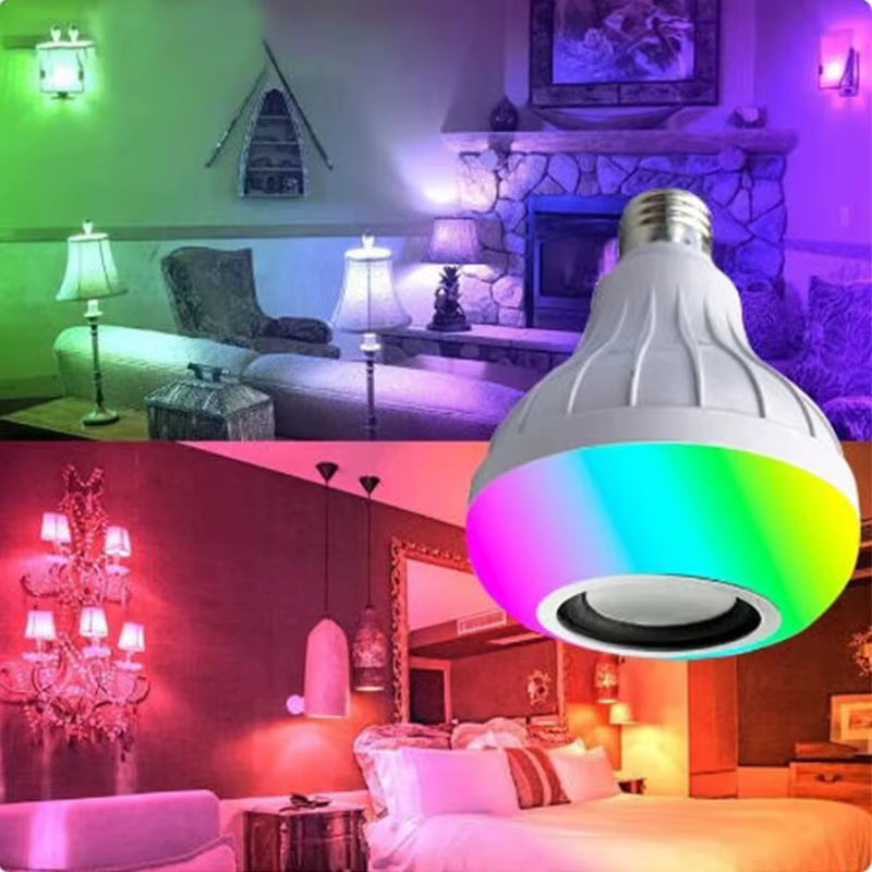 Bluetooth Music Bulb Remote Control Led Music Bulb Rgb Colorful Music Bulb Lamp E27 12W Led Rgb Dimmable LED Bulb for Home Party