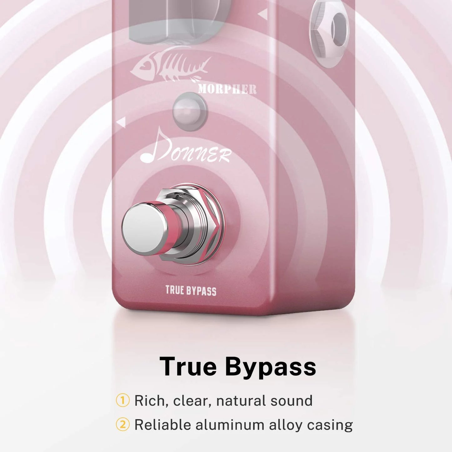 Distortion Guitar Pedal, Morpher Distortion 3 Modes Natural, Tight, Classic Crunch 80S Metal for Electric Guitar True Bypass