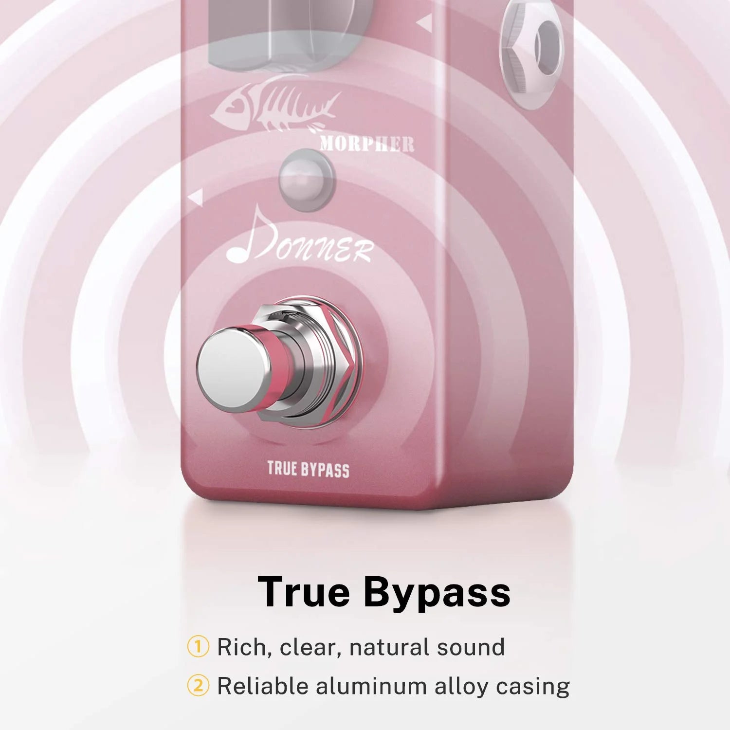 Distortion Guitar Pedal, Morpher Distortion 3 Modes Natural, Tight, Classic Crunch 80S Metal for Electric Guitar True Bypass