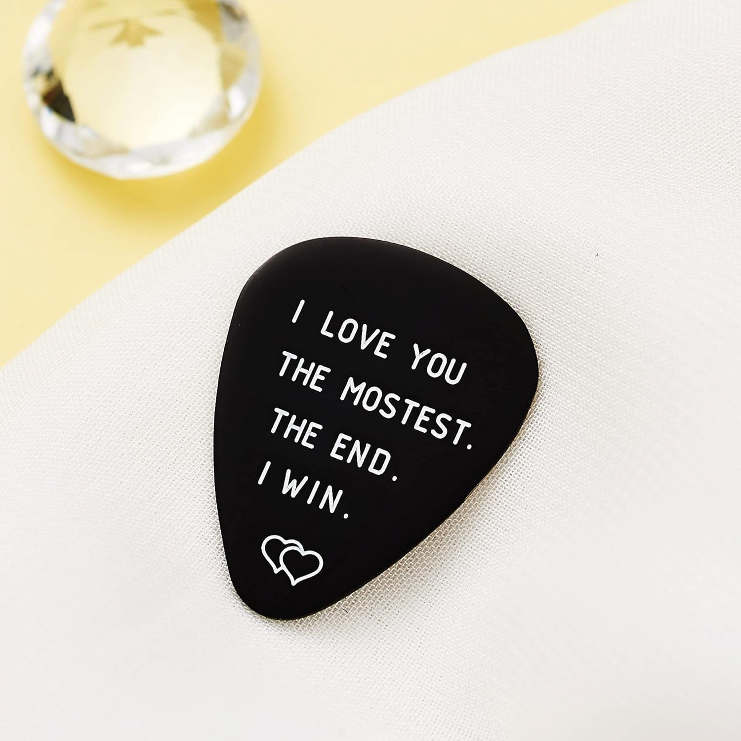 I Love You Gifts for Him Her Guitar Picks Gift for Musician Boyfriend Husband I Love You the Mostest the End I Win Guitar Pick for Anniversary Birthday Christmas
