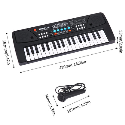 Kid Keyboard Piano, 37 Key Portable Electronic Piano Keyboard with Microphone Musical Instrument Educational Toys for Kids Boys Girls