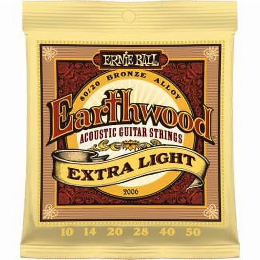 Earthwood Extra Light 80/20 Bronze Acoustic Guitar Strings - 10-50 Gauge