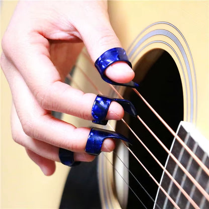 1/3PCS Thumb Finger Guitar Picks Celluloid Mediator Guitar Plectrums Picks Bass Acoustic Guitar Electric Guitar Accessories