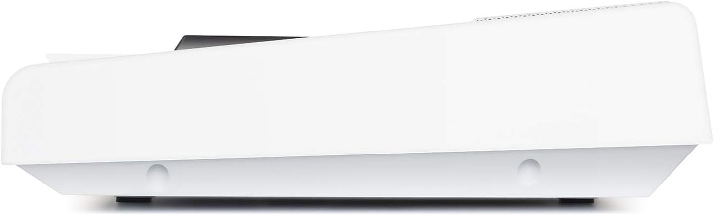 Recital White - 88 Key Digital Piano Keyboard with Semi-Weighted Keys, 2X20W Speakers, 5 Voices, Split, Layer and Lesson Mode, FX and Piano Lessons