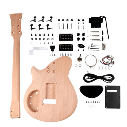DIY Electric Guitar Beginner Kit Mahogany Body Maple Neck Rosewood Fingerboard