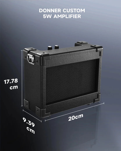 Electric Guitar Kits for Beginner Right Hand S-S-S Pickups Strater Sets, Black DST-80