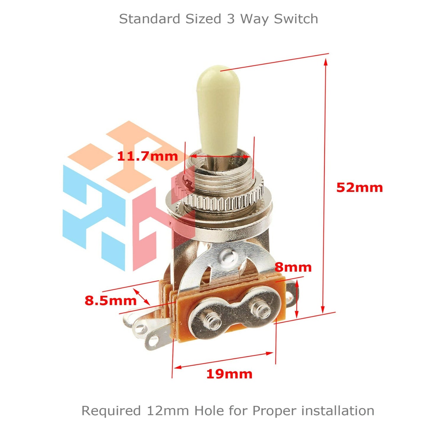 New Beige Tip 3 Way Switch Pickup Electric Guitar Selector Toggle Les Paul