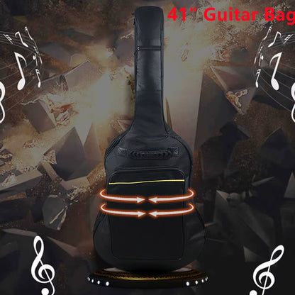 41Inch Guitar Bag Backpack Waterproof Bags Rip-Stop Oxford Nylon Double Strap Padded Black Guitar Case Gig Bas Guitars Backpacks