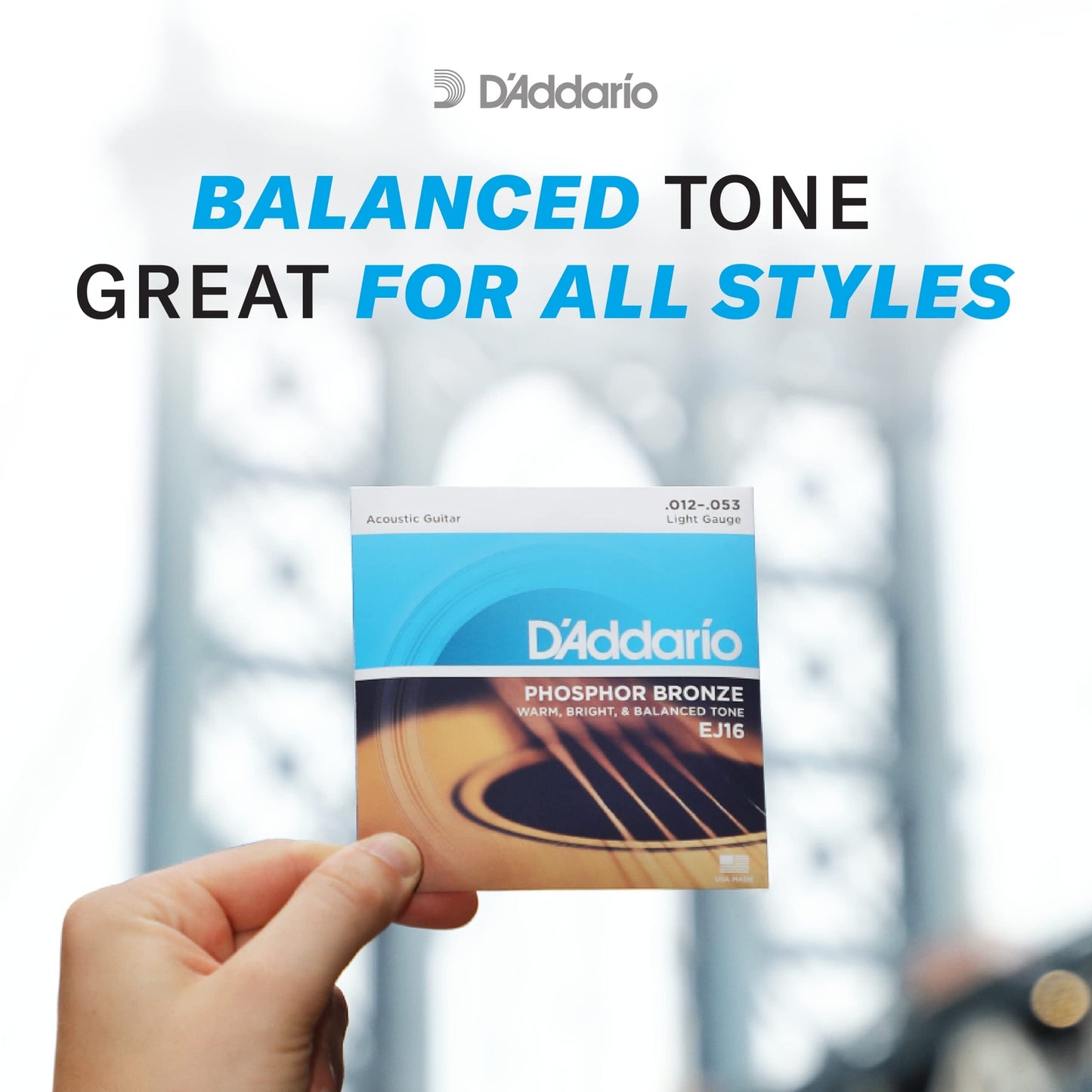 D'Addario 10-47 Extra Light Phosphor Bronze Acoustic Guitar Strings