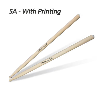 1 Pair Lightweight Wood Color Drum Sticks Musical Aparts 5A 7A Size Classic Maple Wood Drumsticks Stick for Drum Adult Kids Gift