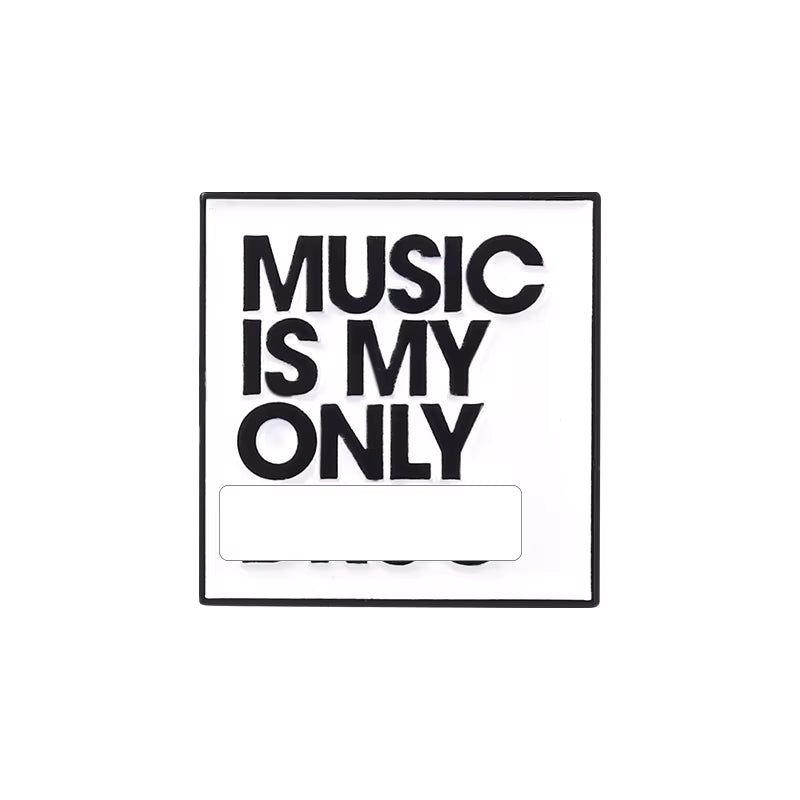 Cool Quotes about Music Enamel Pins Need Music Everyday Brooches Bag Hat Lapel Pin Badge Men Women Jewelry Gift for Music Lover