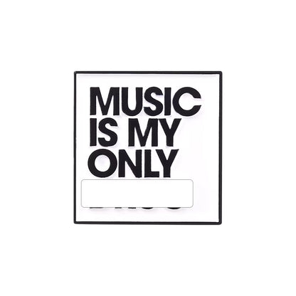 Cool Quotes about Music Enamel Pins Need Music Everyday Brooches Bag Hat Lapel Pin Badge Men Women Jewelry Gift for Music Lover