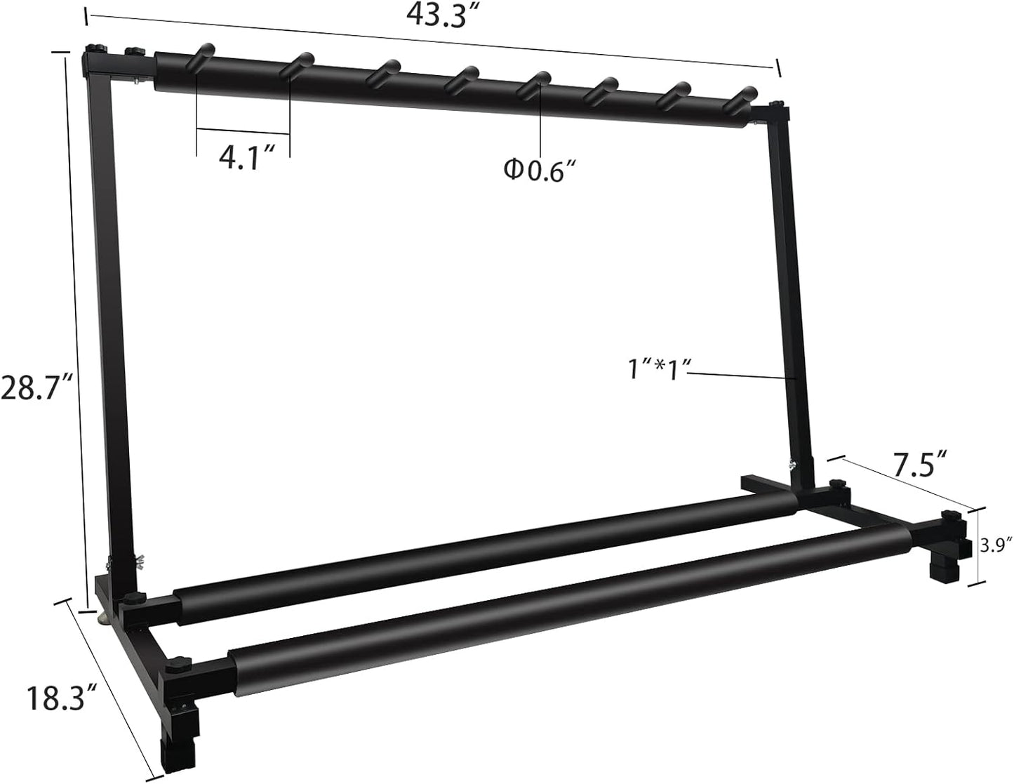Multi Guitar Stand, 7 Guitar Stand Rack, Folding Guitar Stand, Guitar Rack for M