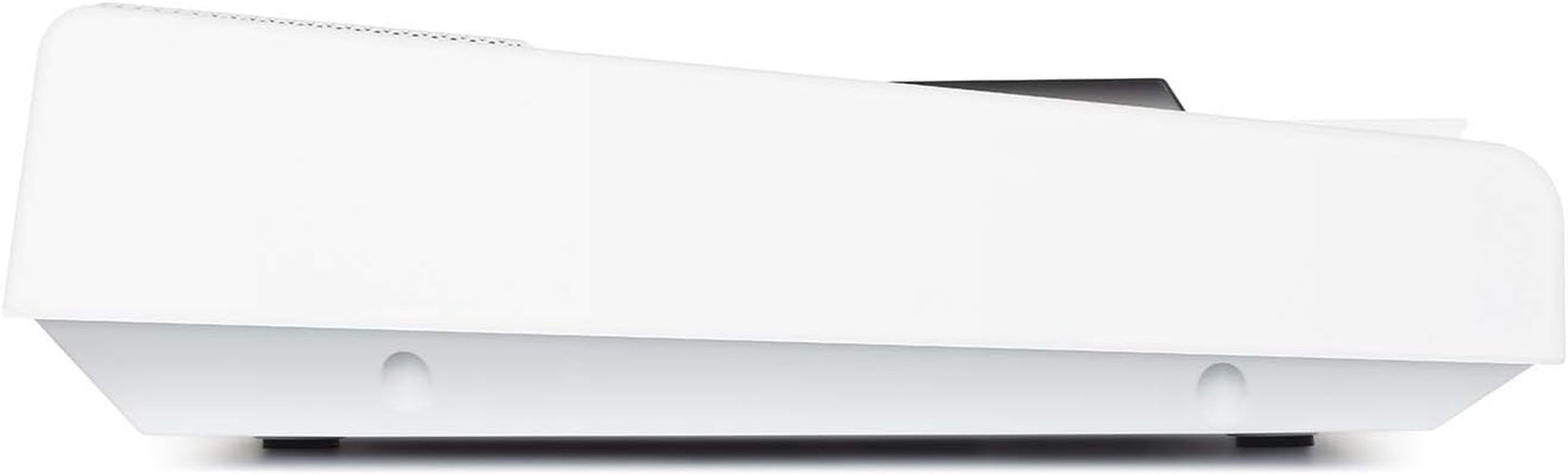 Recital White - 88 Key Digital Piano Keyboard with Semi-Weighted Keys, 2X20W Speakers, 5 Voices, Split, Layer and Lesson Mode, FX and Piano Lessons