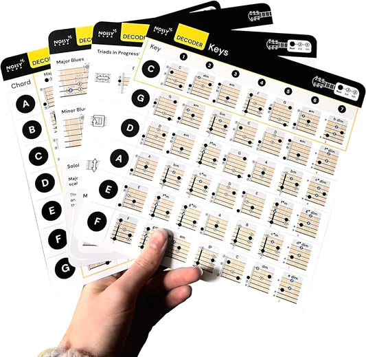 Guitar Chord Chart Cheat Sheets - Guitar Chords, Guitar Scales, Guitar Triads, K