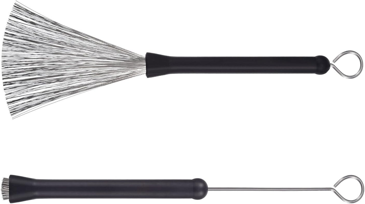 Comfortable Retractable Drum Brushes with Velvet Bag - Perfect for Drummers