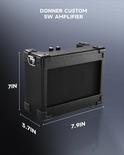 🎸 Donner DST-80 Electric Guitar with Amp Bag Strap Tuner Solid Body SSS Pickup