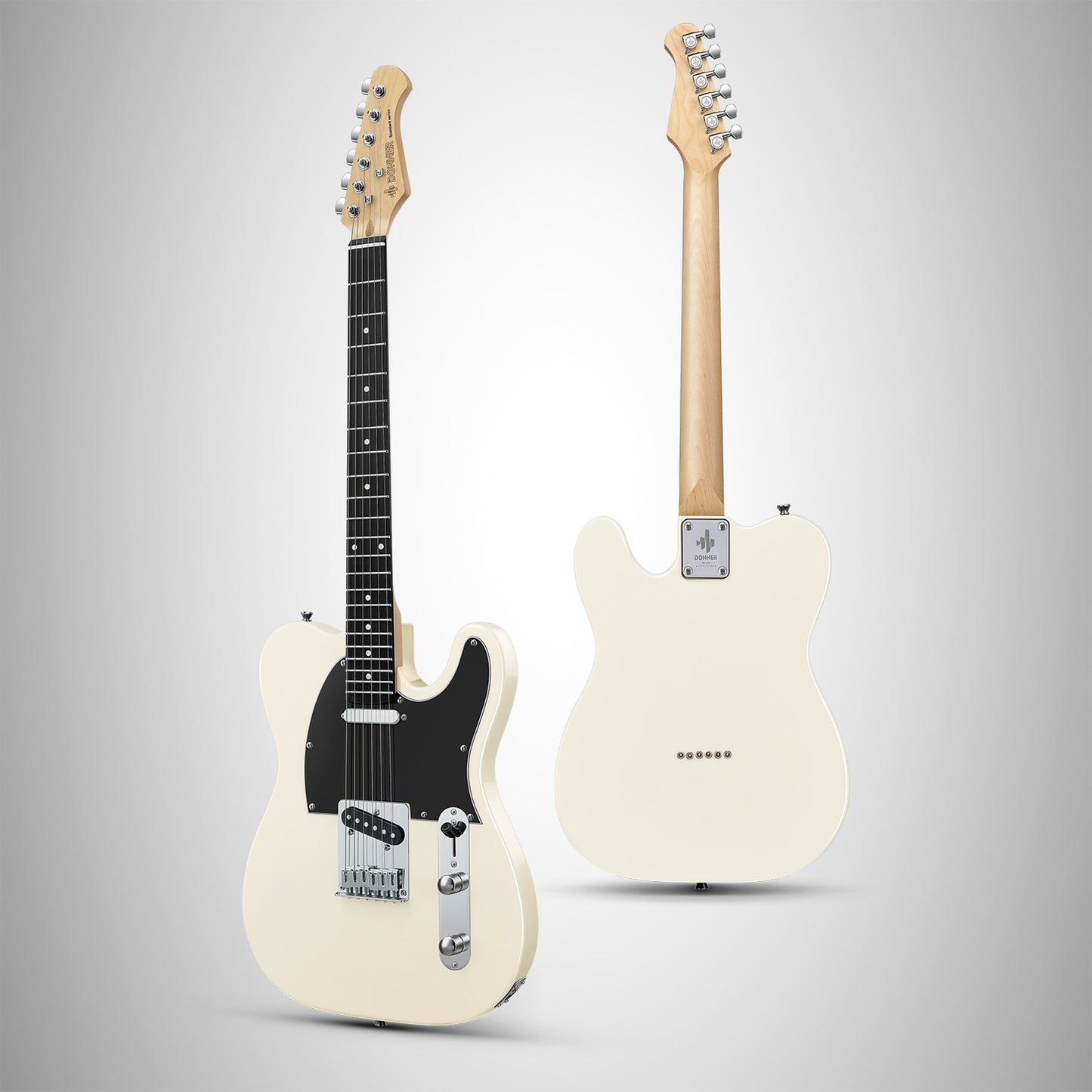 🎸 Donner DTL-100 Electric Guitar with Gig Bag Solid Body SS Pickup Glossy White