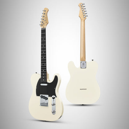 🎸 Donner DTL-100 Electric Guitar with Gig Bag Solid Body SS Pickup Glossy White