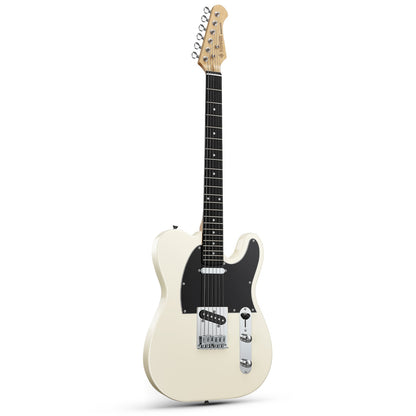 🎸 Donner DTL-100 Electric Guitar with Gig Bag Solid Body SS Pickup Glossy White