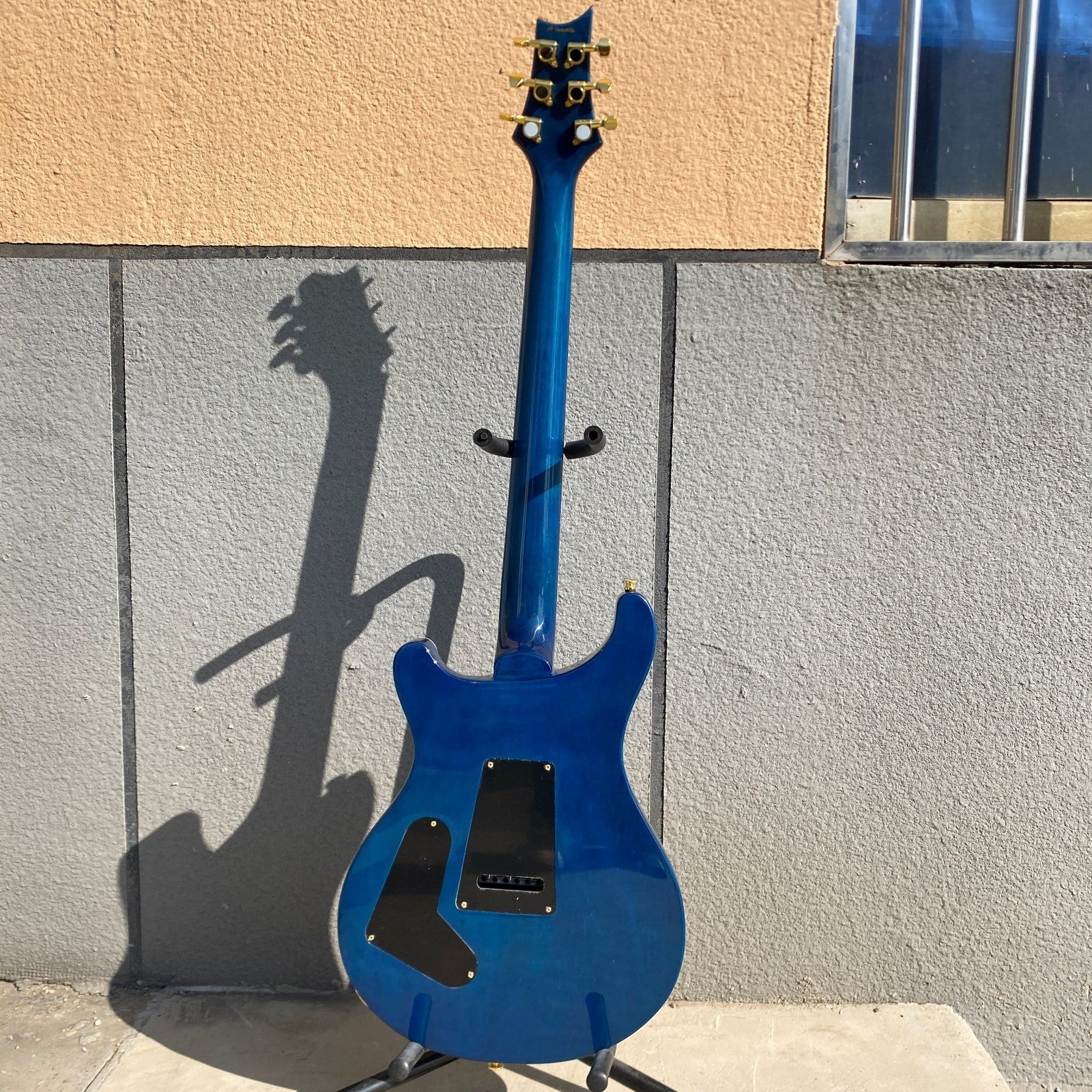 Amazing Blue PRS Electric Guitar Dragon Pattern 6 String Mahogany Body
