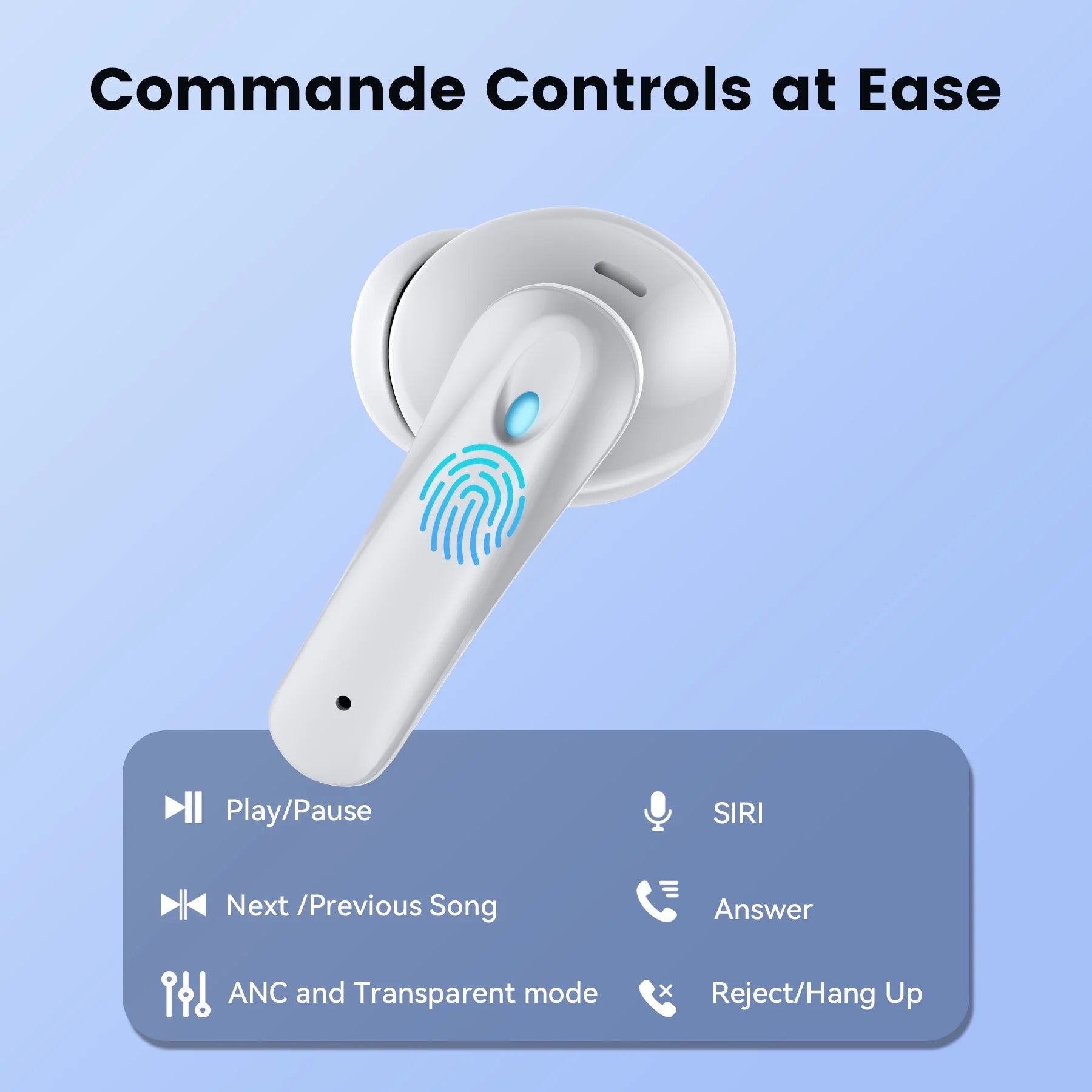 Wireless Earbuds, Bluetooth Headphones V5.4 Stereo Ear Buds with Noise Cancelling Mics, 60H Playback Mini Case with Dual LED Display, IP7 Waterproof In-Ear Earphones for Android Ios