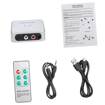 Music Digitizer Music Player Record Analog Music in SD Card USB Drive Mini USB Port Play Back Remote Control