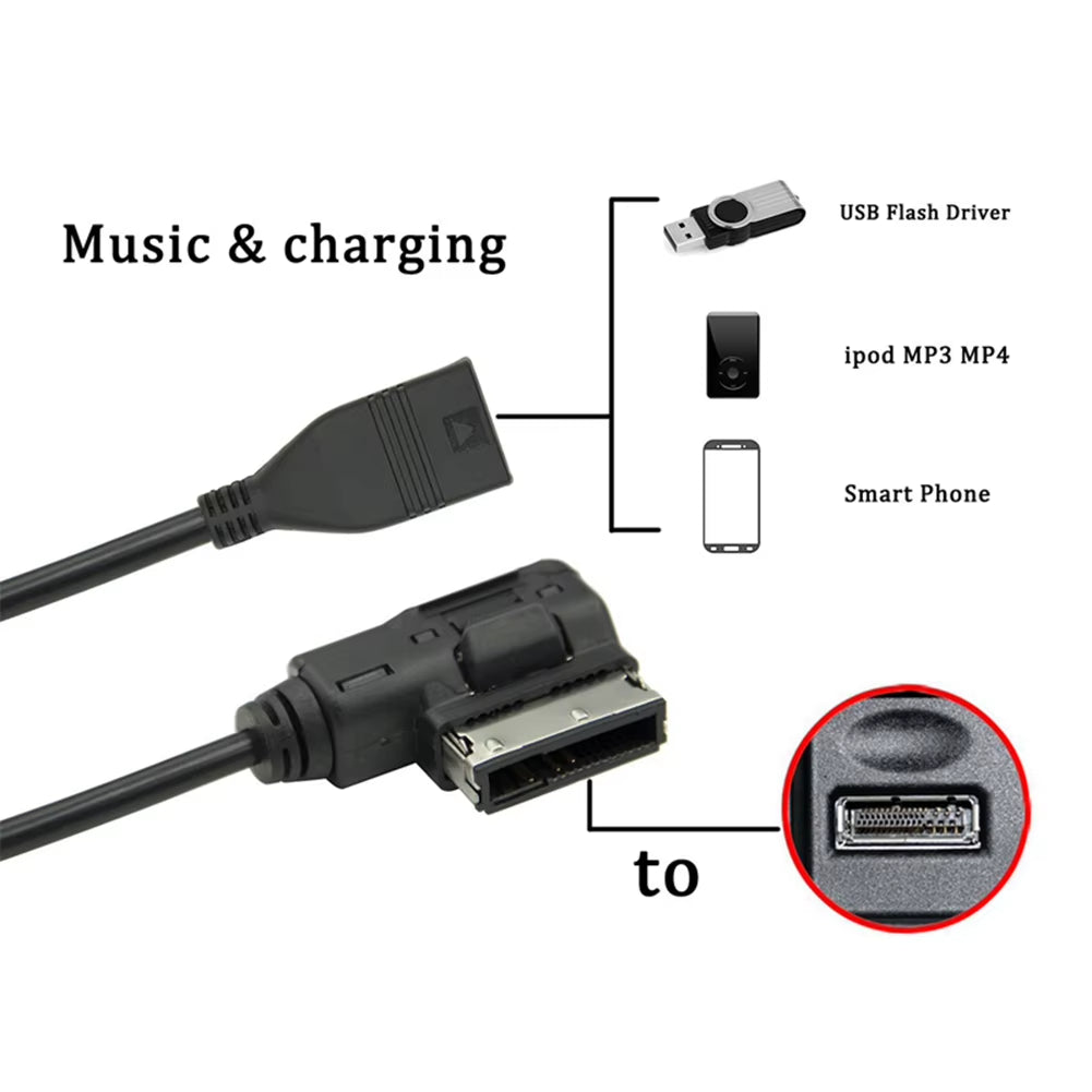 Music Interface Cable Adapter USB Music Interface AMI MMI AUX MP3 Cable Adapter for Music Interface USB