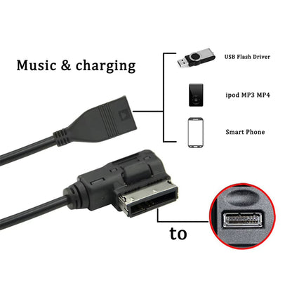Music Interface Cable Adapter USB Music Interface AMI MMI AUX MP3 Cable Adapter for Music Interface USB