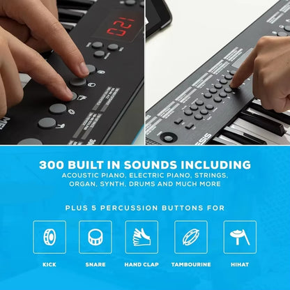 Alesis Melody 32 Compact Electric Keyboard Digital Piano with 32 Keys Builtin Speakers 300 Instrument Sounds 300 Rhythms 40 Bui