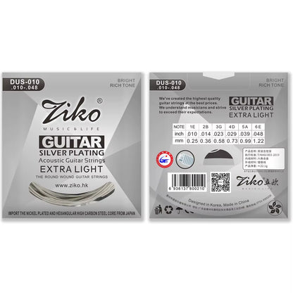 Acoustic Guitar Strings Carbon Steel Hexagonal Alloy Beginners Professional Practice Folk Guitar Strings Guitar Accessories