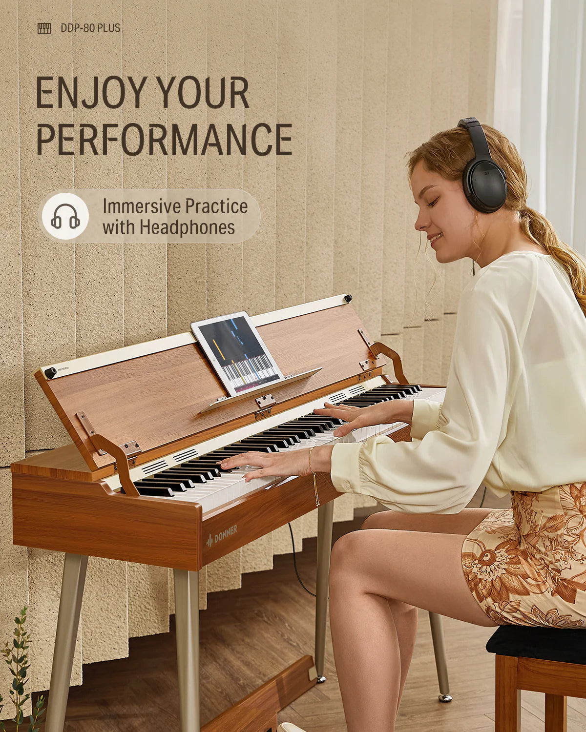 DDP-80 plus Digital Piano with Semi-Open Cover