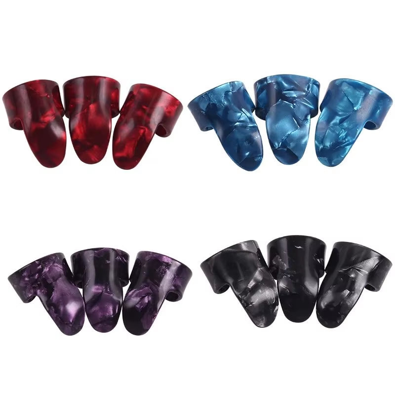 1/3PCS Thumb Finger Guitar Picks Celluloid Mediator Guitar Plectrums Picks Bass Acoustic Guitar Electric Guitar Accessories