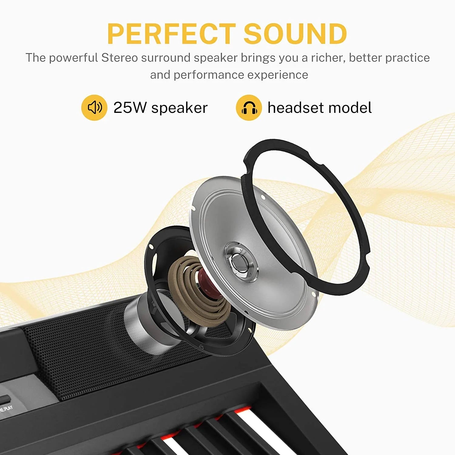 DEP-20 Beginner Digital Piano 88 Keys Full Size Weighted Keyboard, Portable Electric Piano