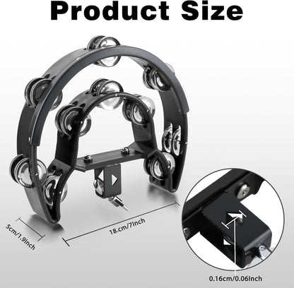 EASTROCK Drum Set Tambourine with Mounting Eye Bolt,Tambourin
