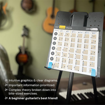 Guitar Chord Chart Cheat Sheets - Guitar Chords, Guitar Scales, Guitar Triads, K