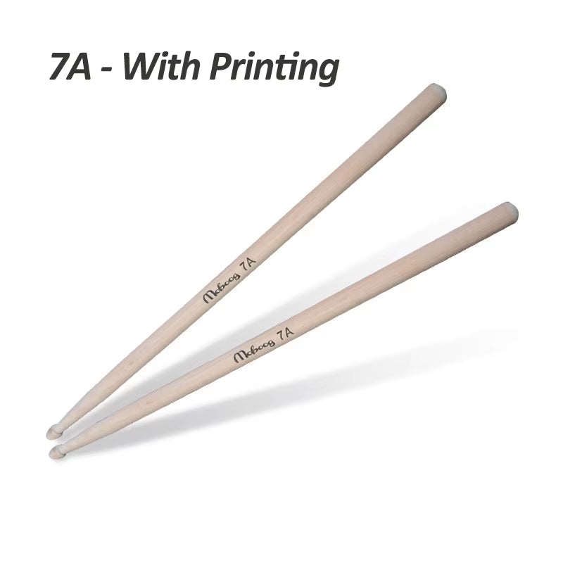 1 Pair Lightweight Wood Color Drum Sticks Musical Aparts 5A 7A Size Classic Maple Wood Drumsticks Stick for Drum Adult Kids Gift