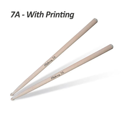 1 Pair Lightweight Wood Color Drum Sticks Musical Aparts 5A 7A Size Classic Maple Wood Drumsticks Stick for Drum Adult Kids Gift