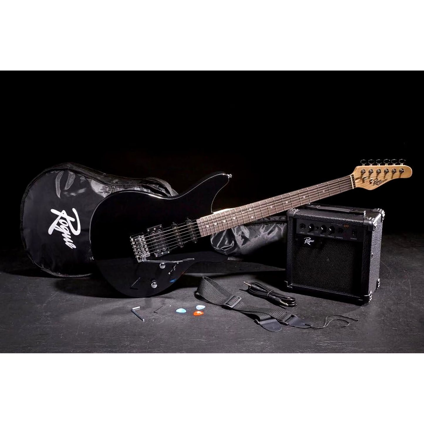 Rocketeer Electric Guitar Pack, Black