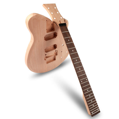DIY Electric Guitar Beginner Kit Mahogany Body Maple Neck Rosewood Fingerboard